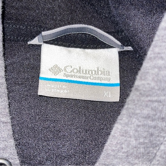 Columbia Men’s Zip Up Fleece Jacket Size XL Grey Omni-Wick Material Lightweight - Picture 5 of 5